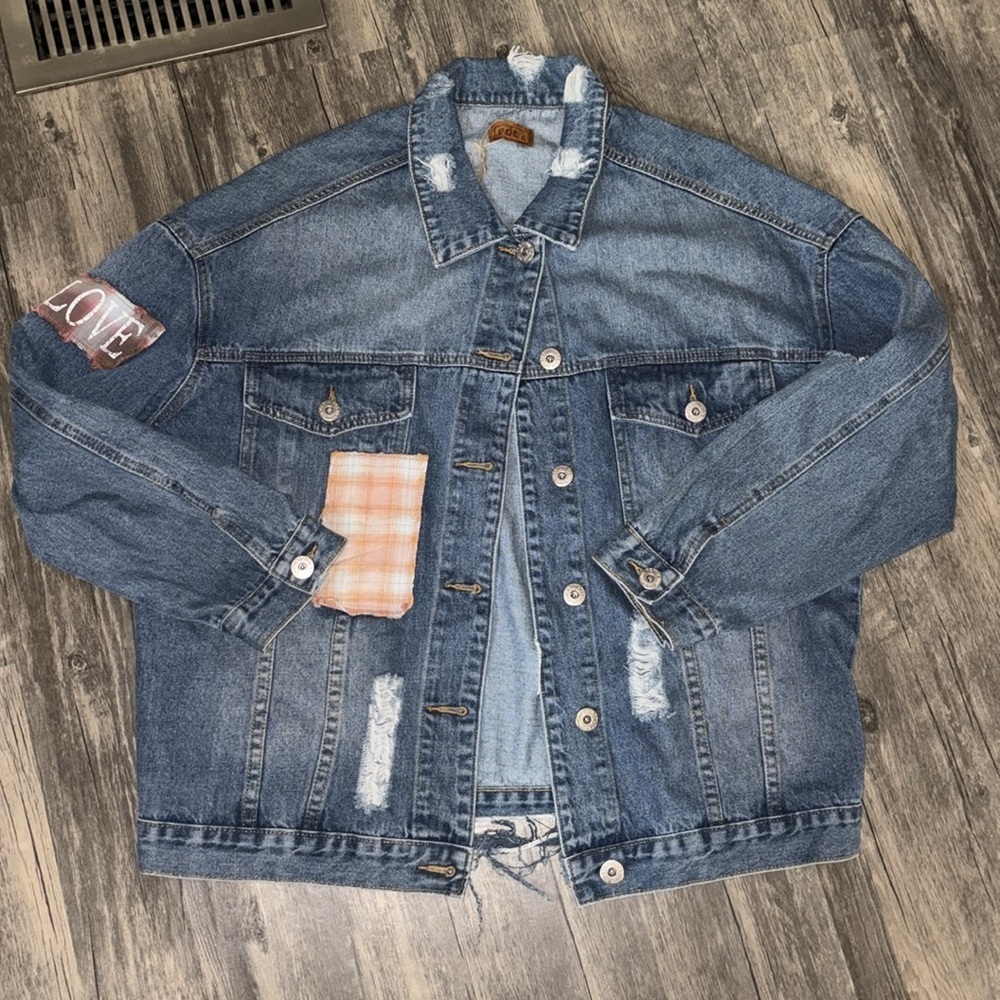Pol Woman’s Denim Patchwork Jacket - Large - image 4